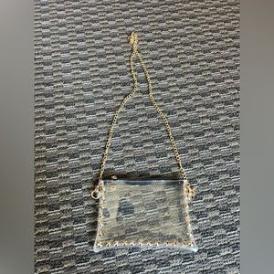 Clear Bag with Gold Detail